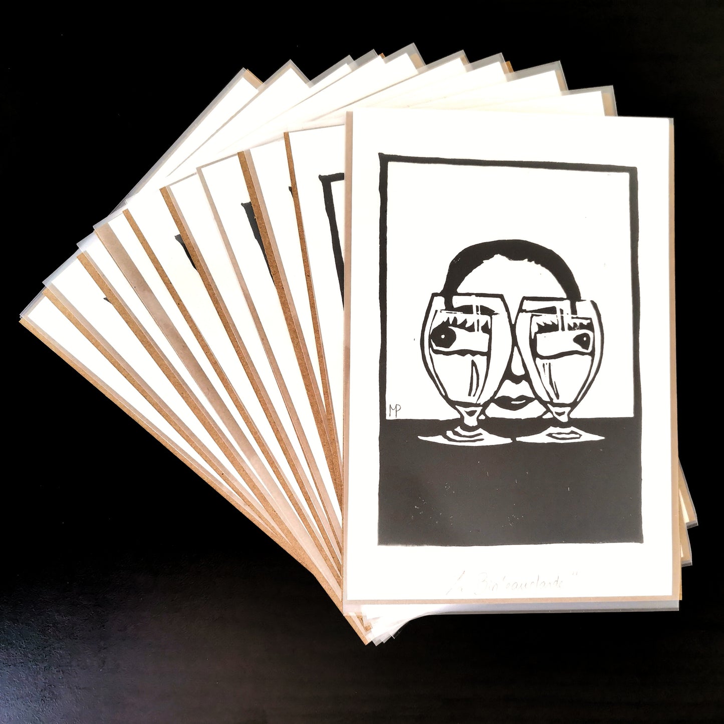 Linogravure - " La Bin'eauclarde"