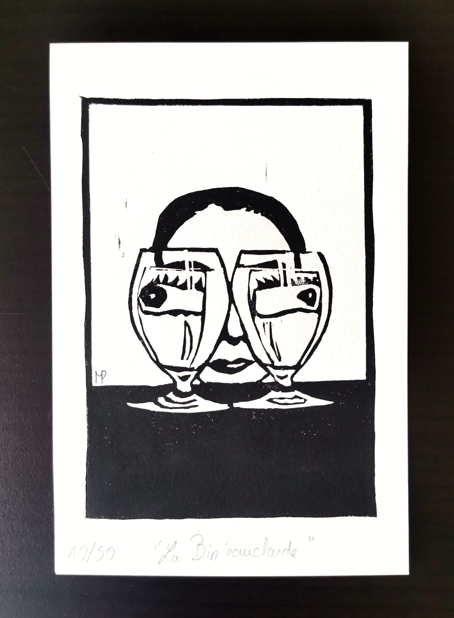 Linogravure - " La Bin'eauclarde"
