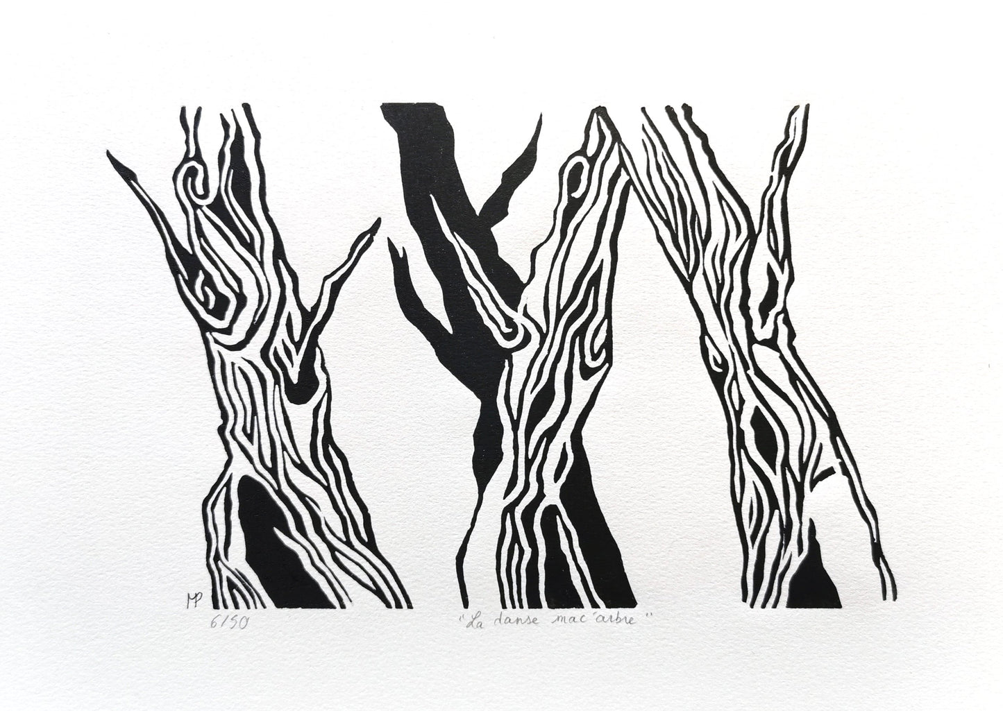 Linogravure - " La Danse mac'arbre"