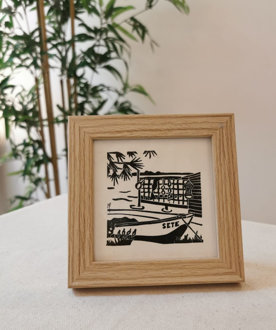 Linogravure - " Sète "