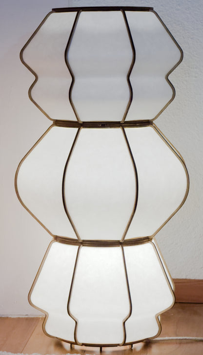 Lampe à poser en bois et papier japonais - modèle NIKKŌ, ŌZU et SAITO