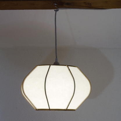 Lampe en suspension en bois et papier japonais - modèle ŌZU
