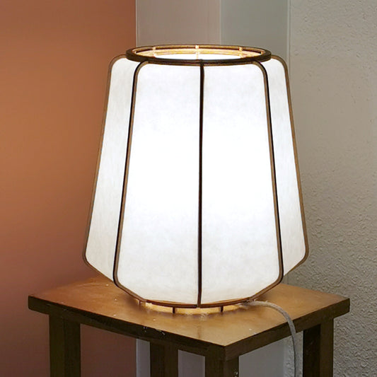 Lampe à poser en bois et papier japonais - modèle KŌSHI