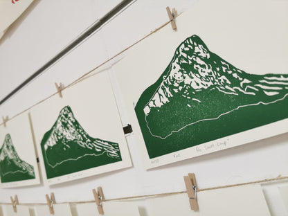 Linogravure - "Le Pic Saint-Loup"