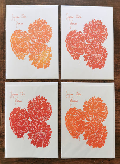 Carte de Fête des Lères - Bouquet de fleurs