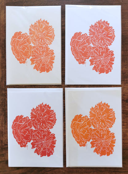 Carte de Fête des Lères - Bouquet de fleurs