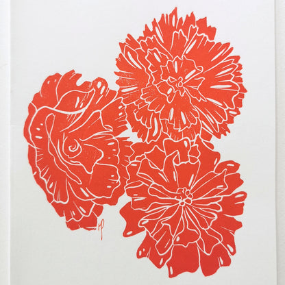 Carte de Fête des Lères - Bouquet de fleurs