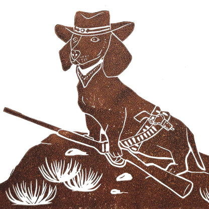 Linogravure - "Teckel'Amity Jane"