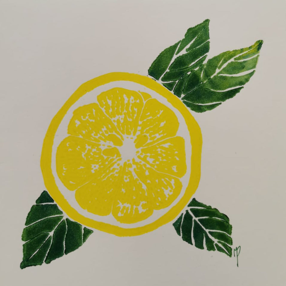 Linogravure - " Le Citron "