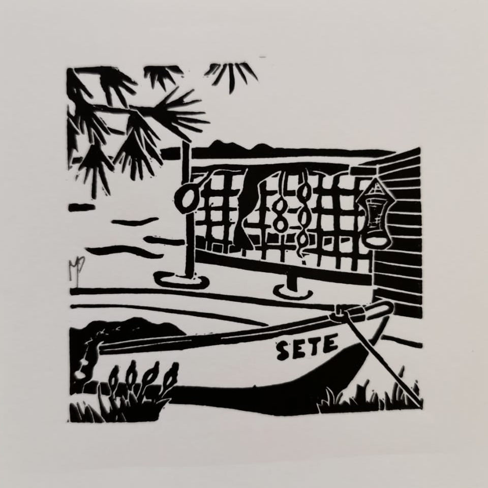 Linogravure - " Sète "