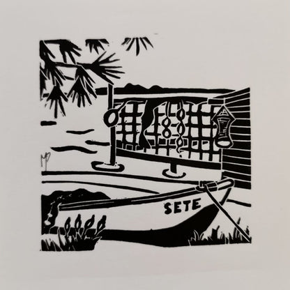 Linogravure - " Sète "