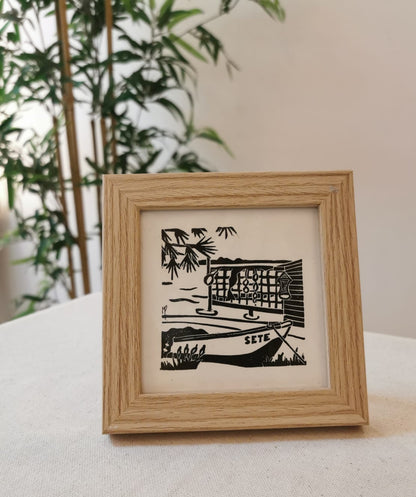 Linogravure - " Sète "